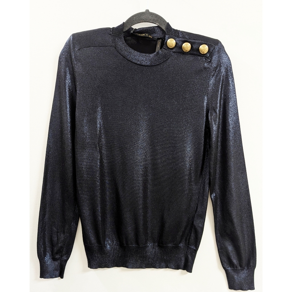 BALMAIN X H&M Limited Edition Runway Shimmery Top Women's Size 4